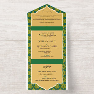 Modern All-in-One Wedding Invite