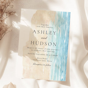 Modern All Seasons Beach Wedding Invitation