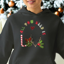 Modern All You Need Is Love Red Womens Christmas