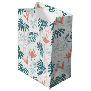 Modern aloha print medium gift bag