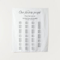Modern Alphabetical Wedding Seating Chart