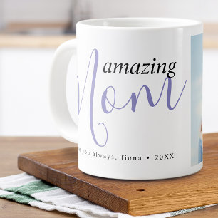 Modern Amazing Mum Photo Large Coffee Mug