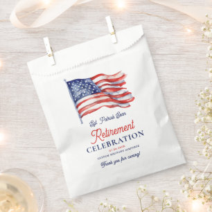  Modern American Flag 4th of July Army Retirement  Favour Bags