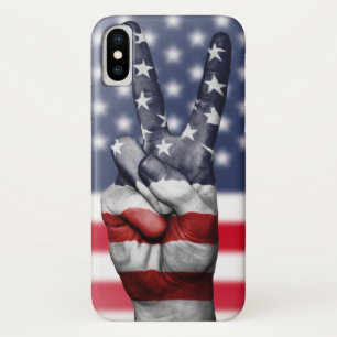Modern American Flag And Fingers Case-Mate iPhone Case