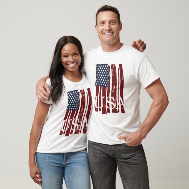 Modern American Flag Tee - Distressed Vintage (Unisex)