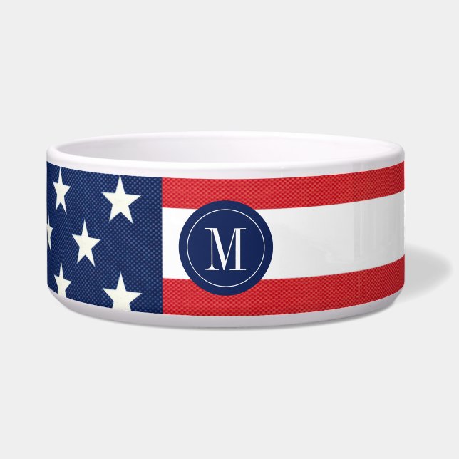 Modern American Flag with Monogram  (Front)