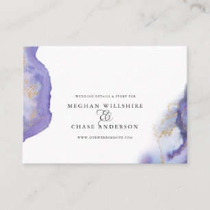 Modern Amethyst Watercolor Geode  BarefootBride™ Business Card
