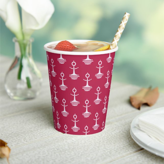 Modern Anchors Pattern Paper Cups (Insitu)