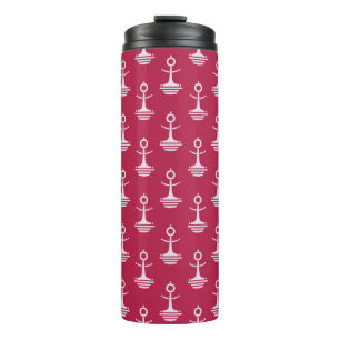 Modern Anchors Pattern Thermal Tumbler