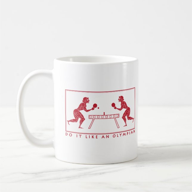 Modern Ancient Olympians Table Tennis Coffee Mug (Left)