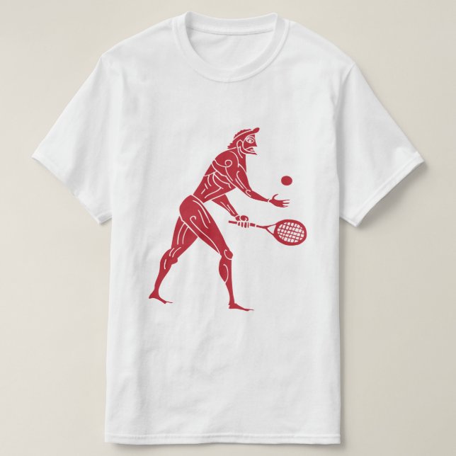 Modern Ancient Olympians Tennis T-Shirt (Design Front)