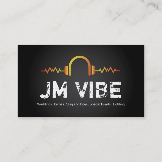 Modern and Bold DJ Business Cards (Front)