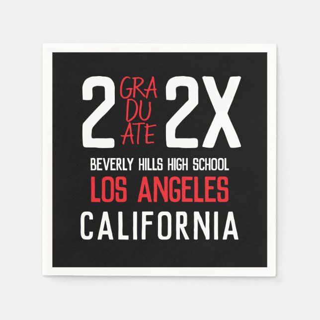 Modern and Bold Graduation Napkin (Front)