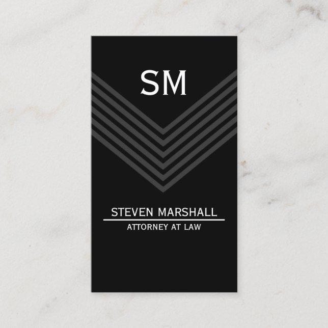 Modern and Bold Grey Business Card (Front)