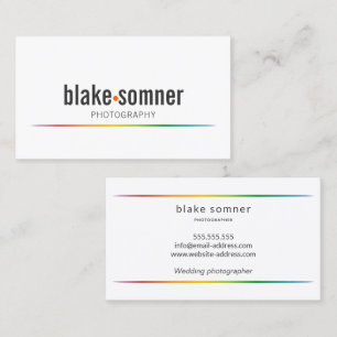 Modern and Bold Photographer Business Card