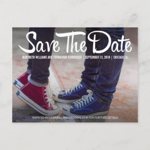 Modern and Casual Photo Save The Date Postcard