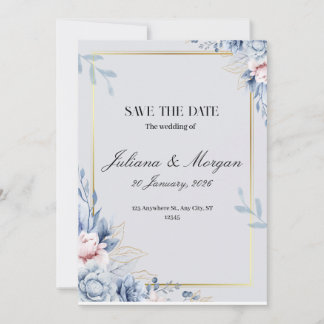 Modern and Chic Design for a Perfect Wedding Day Invitation