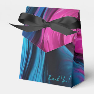 Modern and Chic Wedding-Blue and Pink- Favour Box