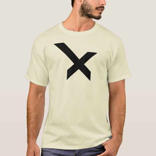 Modern and Classic Letter X Monogram T-Shirt (Front)