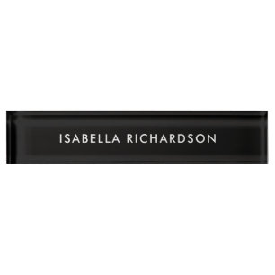 Modern and Classy Black Nameplate