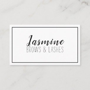 Modern and Clean Brows & Lashes Business Card