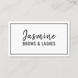 Modern and Clean Brows & Lashes Business Card