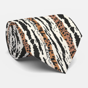 Modern and Colorful Animal Print Tie