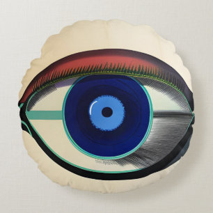 Modern and Colorful Eyeball Throw Pillow