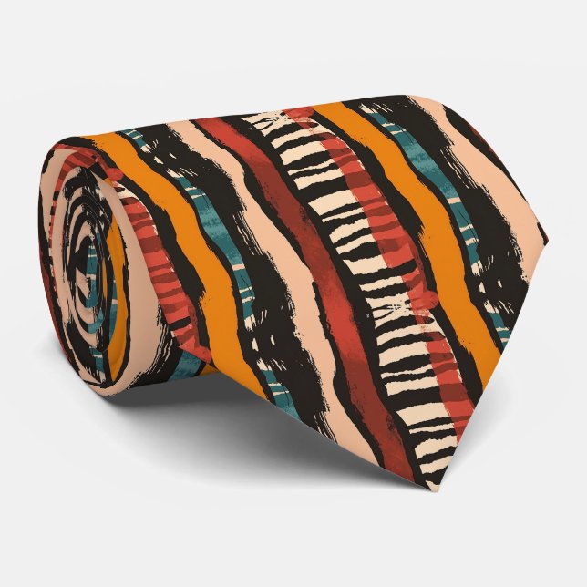 Modern and Colourful Animal Print Tie (Rolled)