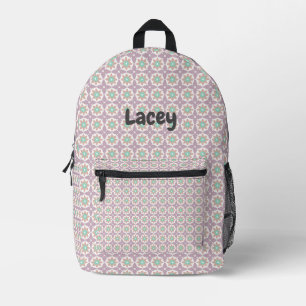 Modern and Cute Abstract Geometric Patterns Printed Backpack