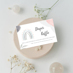 Modern and cute boho rainbow baby shower enclosure card