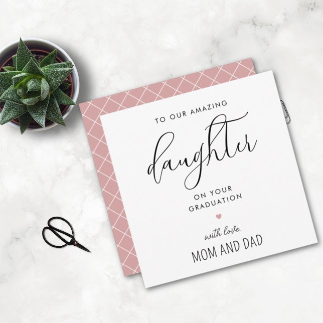 Modern and Cute Daughter School College Graduation Card (Creator Uploaded)