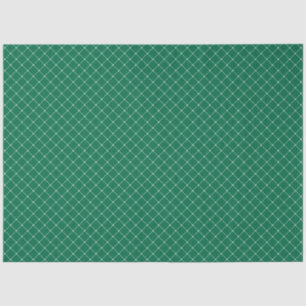 Modern And Cute Green Plaid Christmas Tissue Paper