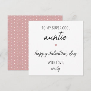 Modern and Cute Valentine's Day Card for Aunt