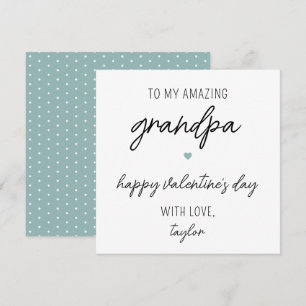 Modern and Cute Valentine's Day Card for Grandpa