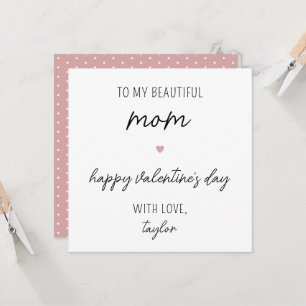 Modern and Cute Valentine's Day Card for Mum