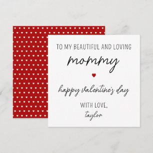 Modern and Cute Valentine's Day Card for Mum