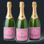 Modern and Elegant Birthday Pink Sparkling Wine La Label<br><div class="desc">Modern and Elegant Birthday Pink sparkling wine Label is perfect for any age! The elegant simple design sets the tonne for a luxury event.</div>