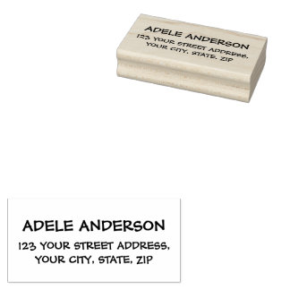 Modern and Elegant - Black and White Rubber Stamp