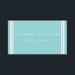 Modern and Elegant Blue Striped<br><div class="desc">Sleek,  simple and elegant business card with blue background and white borders . This business card is perfect for interior designers or any other occupations.</div>
