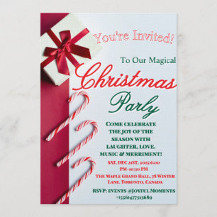 "Modern and Elegant Christmas & New Year Invitatio Invitation