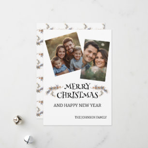 Modern and Elegant Christmas Photo Personalised  Holiday Card