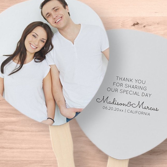 Modern and Elegant Custom Photo Wedding Hand Fan (Creator Uploaded)