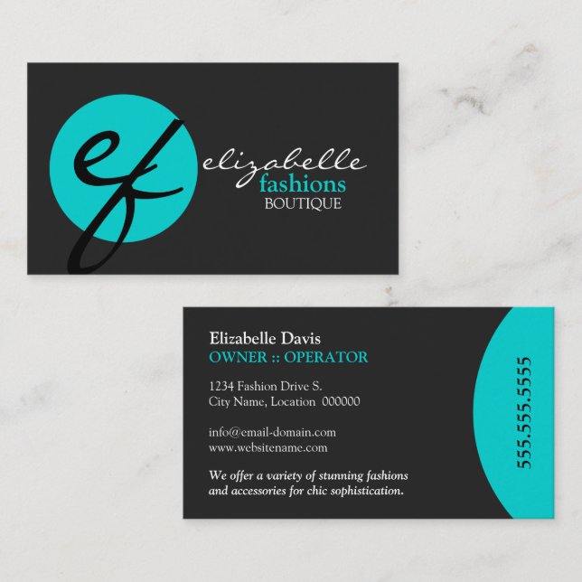 Modern and Elegant Fashion Business Card (Front/Back)