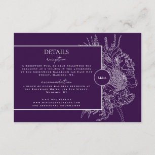 Modern and Elegant Floral Boquet Details Card