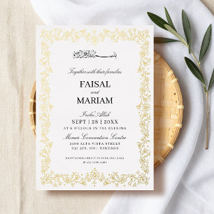 Modern and Elegant Floral Border Islamic wedding