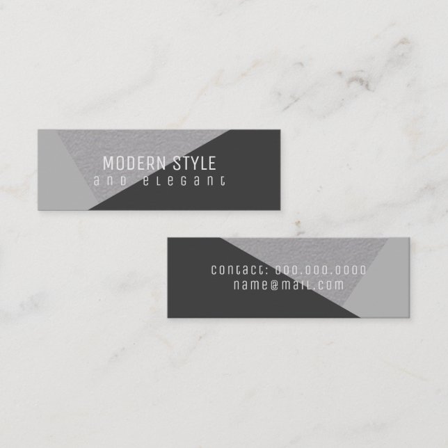 modern and elegant mini geometric business card (Front/Back)