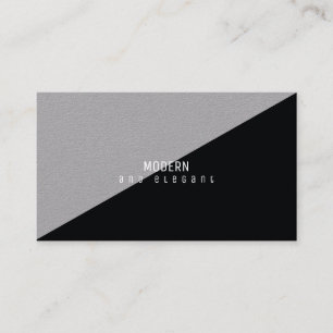 modern and elegant minimal black grey business card