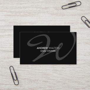 Modern and Elegant Monogram Business Card