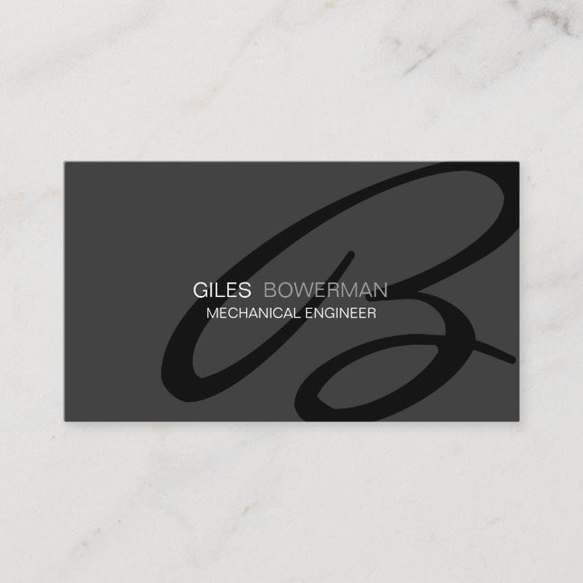Modern and Elegant Monogram Business Card (Front)